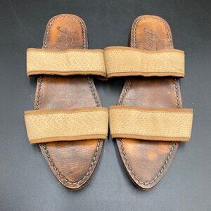 Free People Slip On Sandals Brown/Tan Women's Size 37/U.S. 6.5